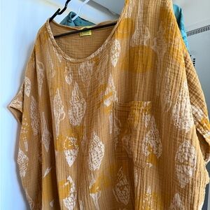 Kealopiko White and Brown Print Dress